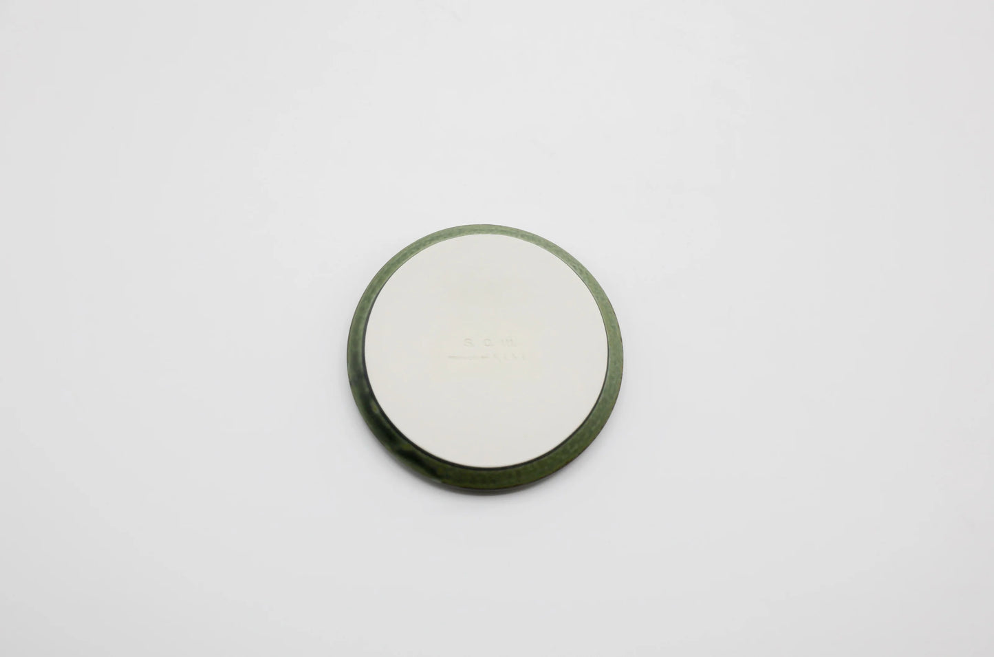 Hibi Seto Tray Round Oribe Green