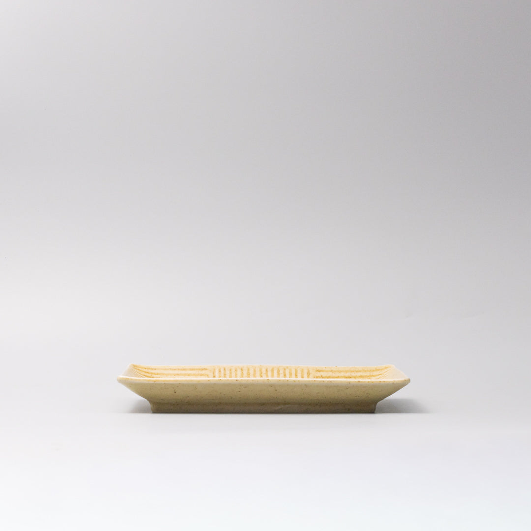 Biscuit Contour Rectangular Serving Plate 21cm