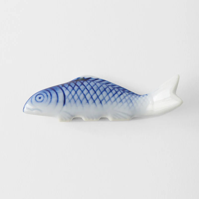 Blue & White Fish Chopstick Rest