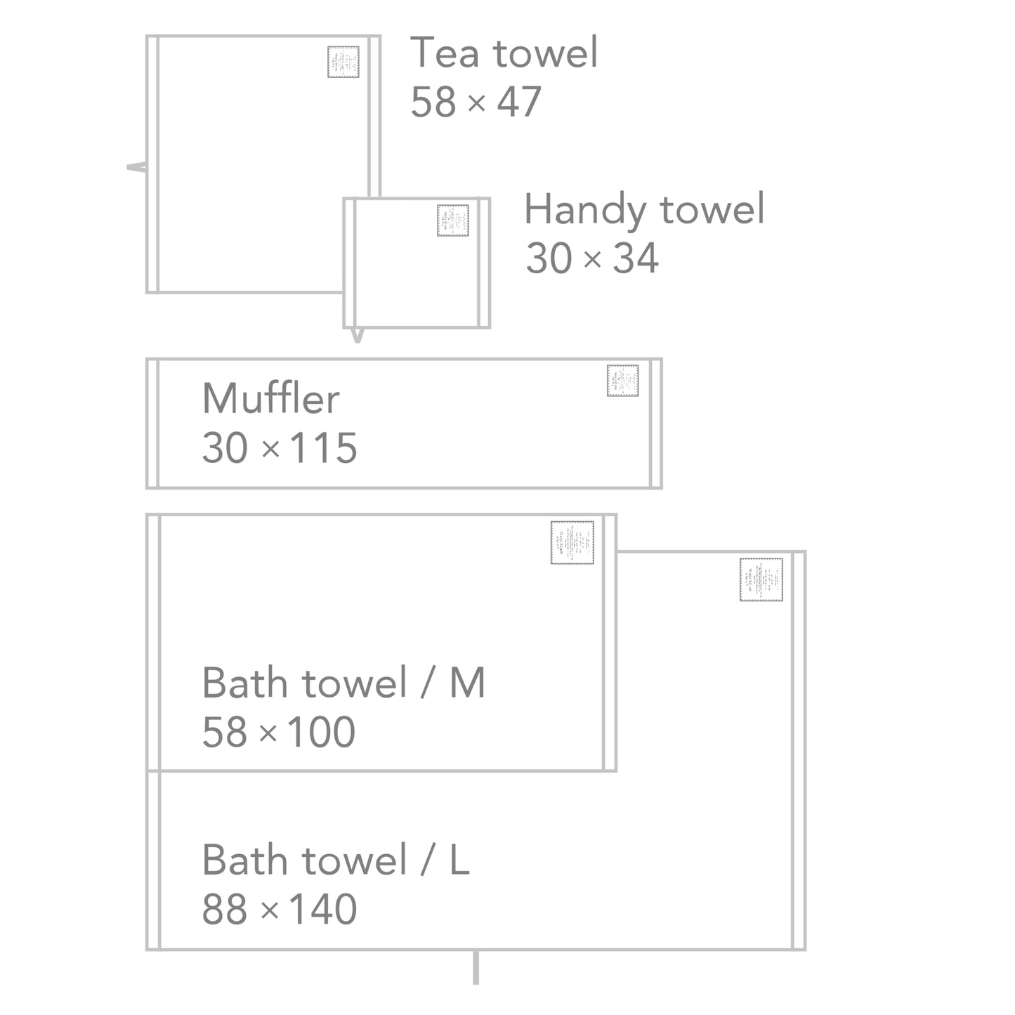 Shinto 2.5 Ply Gauze Tea Towel Navy - 58 x 47cm