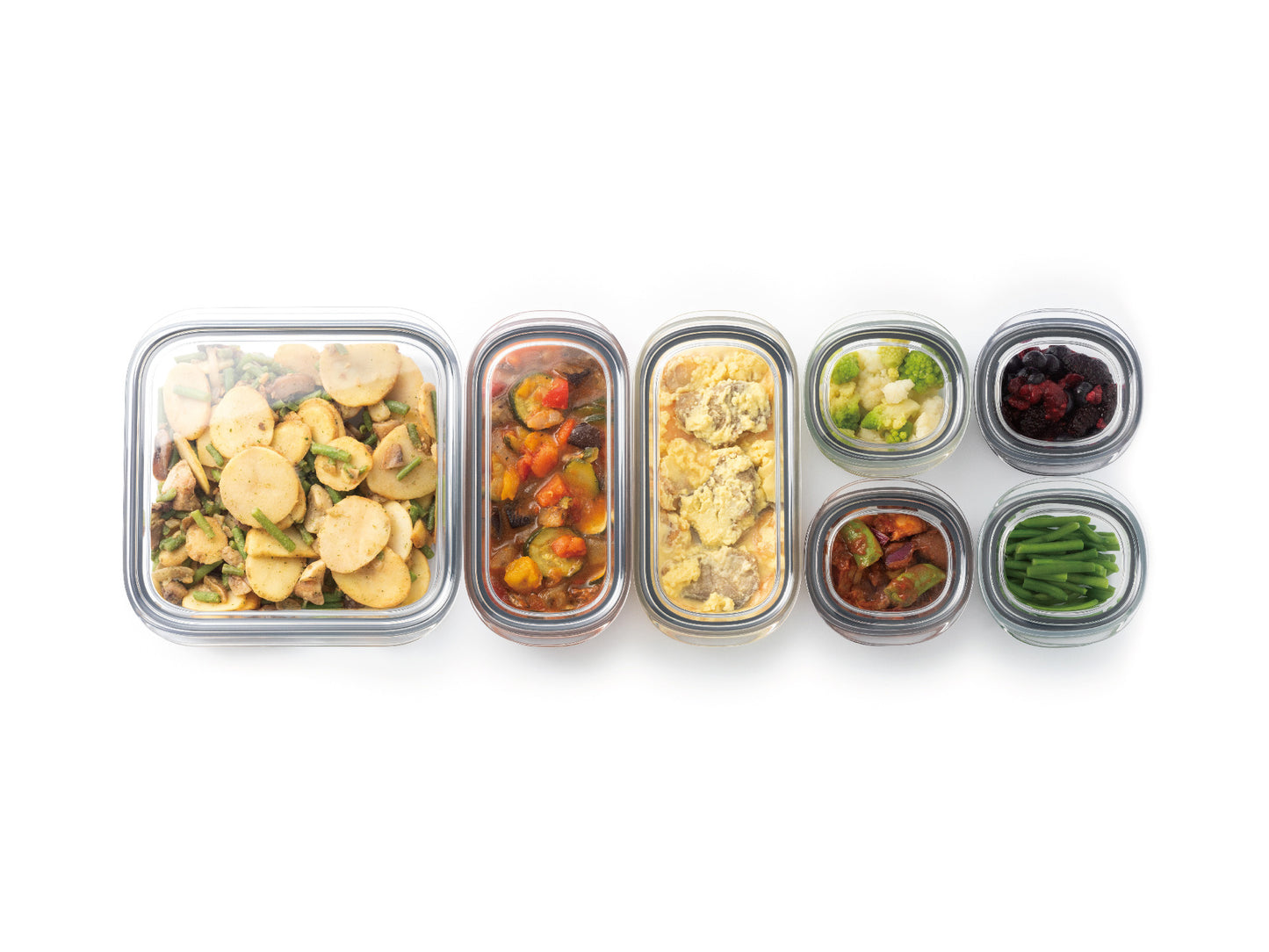 Food Storage Container Medium 520ml (set of 3) - Clear