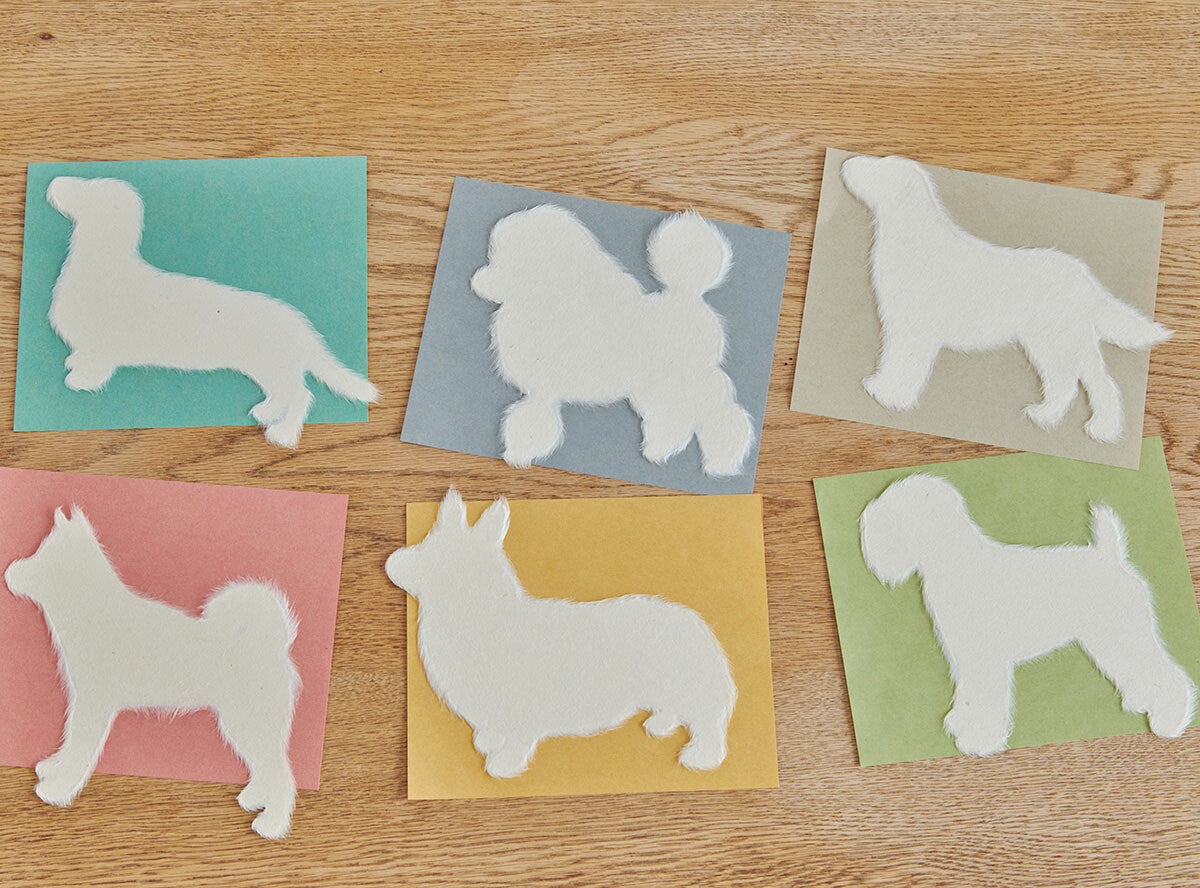 Handmade Japanese Mino Washi Terrier Message Card