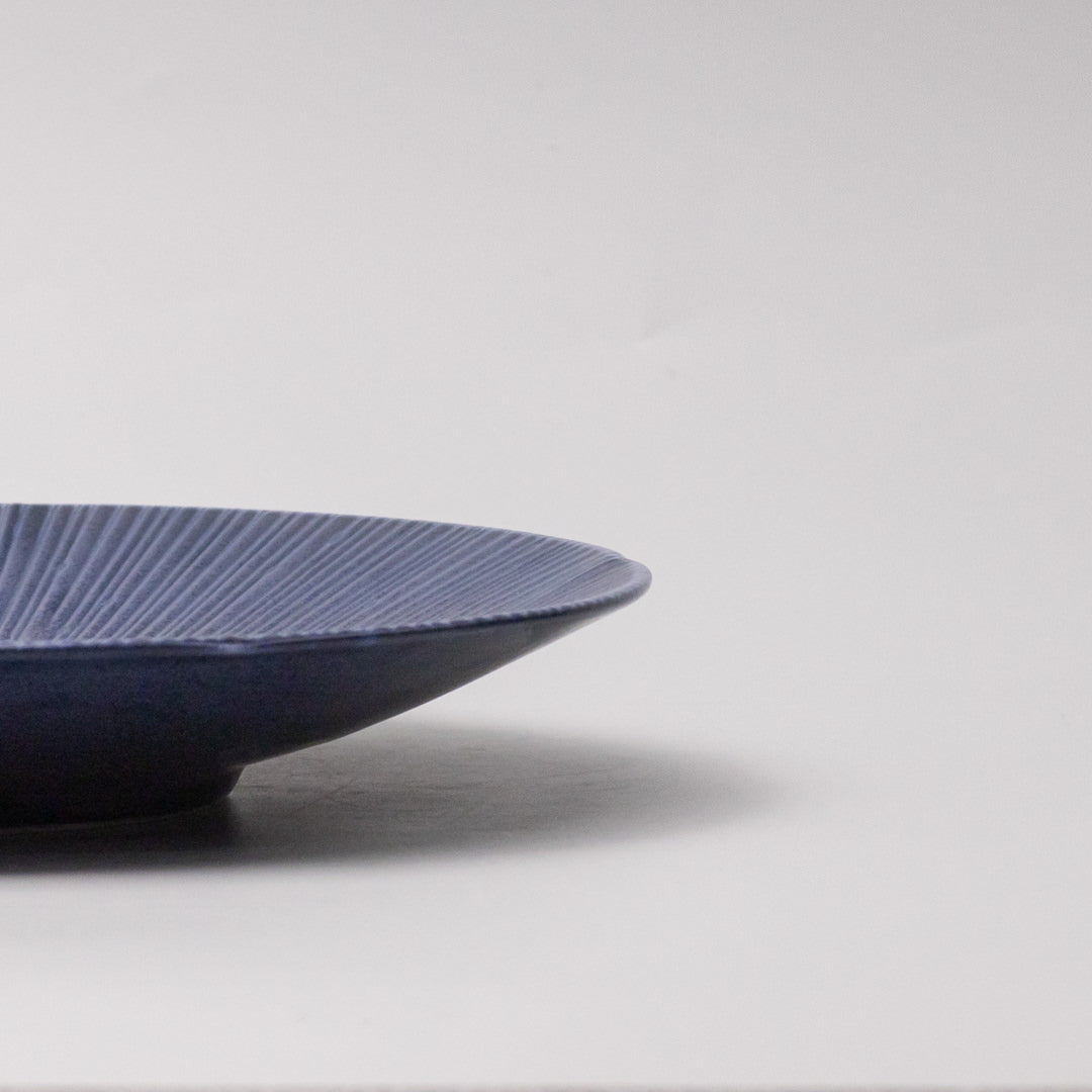 Ice Drift Sapphire Shallow Bowl 25cm