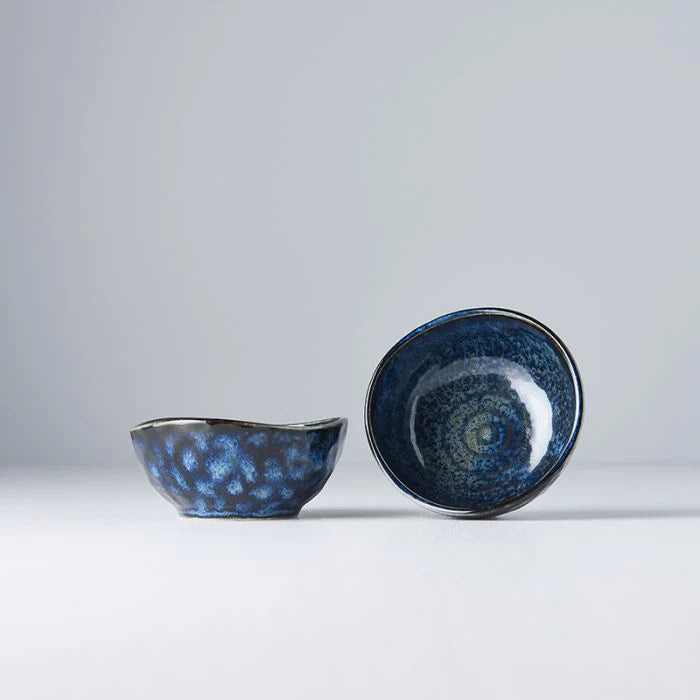 Indigo Blue Uneven Edge Sauce Dish 9cm