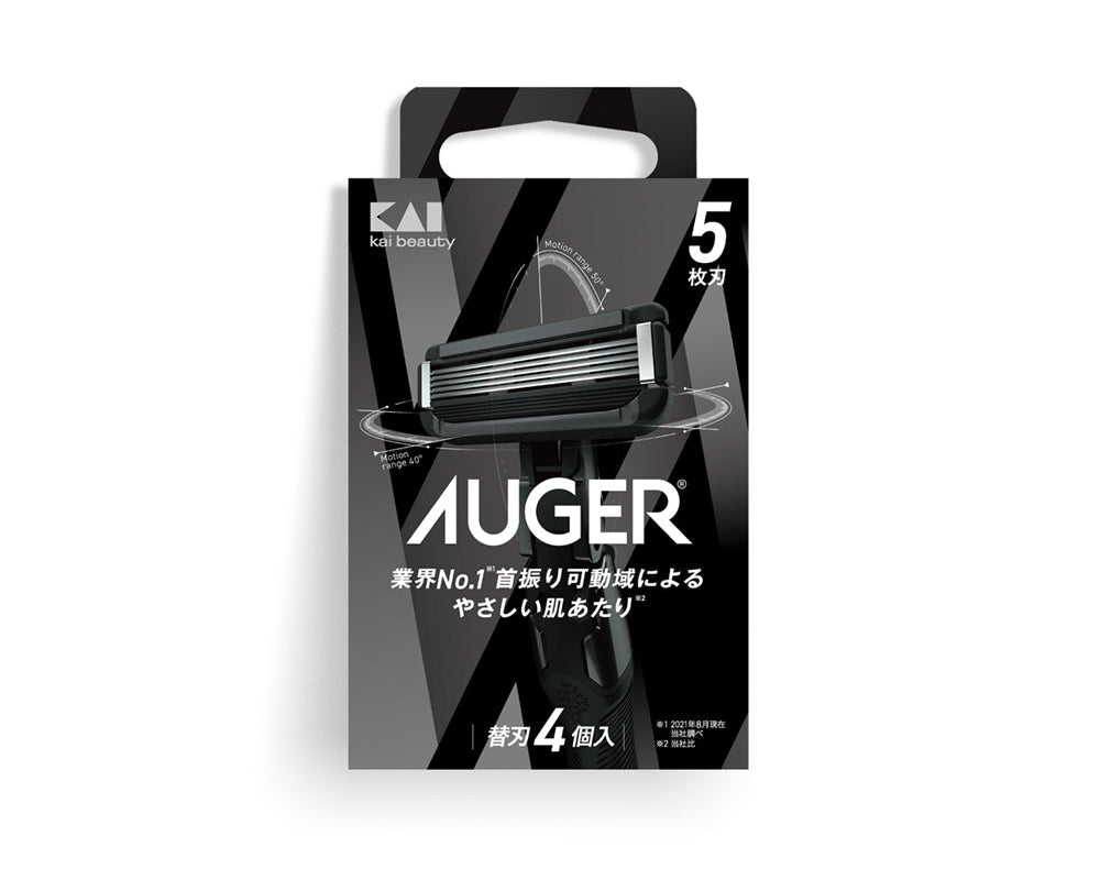 Kai Beauty AUGER 5-Blade Replacement Cartridges - Pack of 4