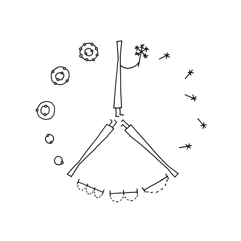 Lemnos Divide Japanese Designer Wall Clock - Orange