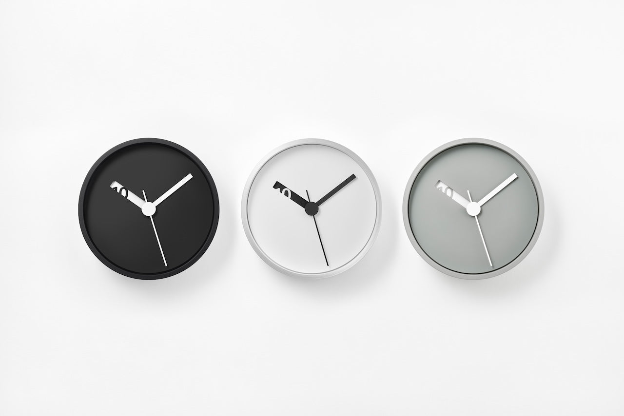 Lemnos Extra Normal Japanese Designer Clock - Grey
