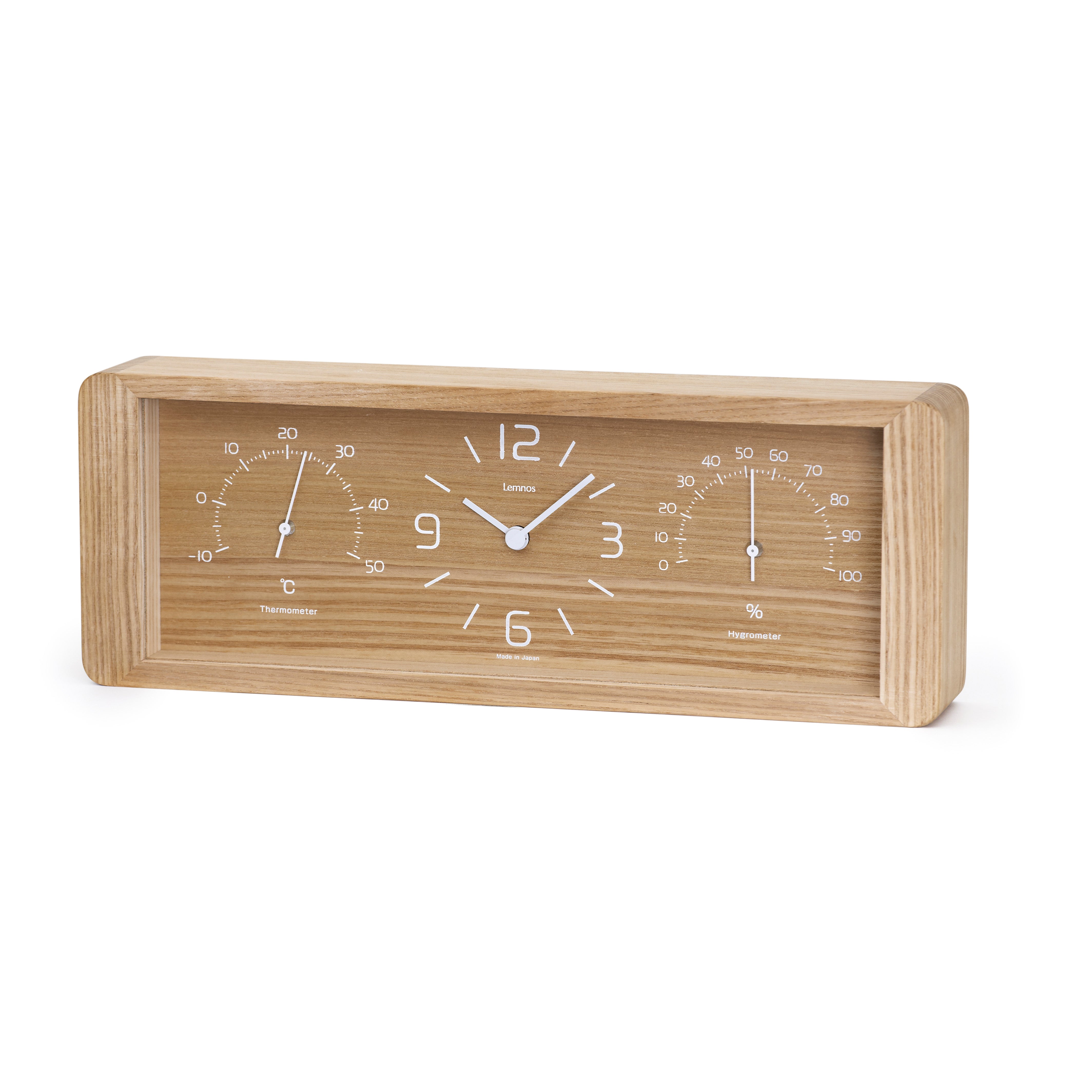 Lemnos Yokan Japanese Designer Desk Clock - Natural – Made In Japan UK