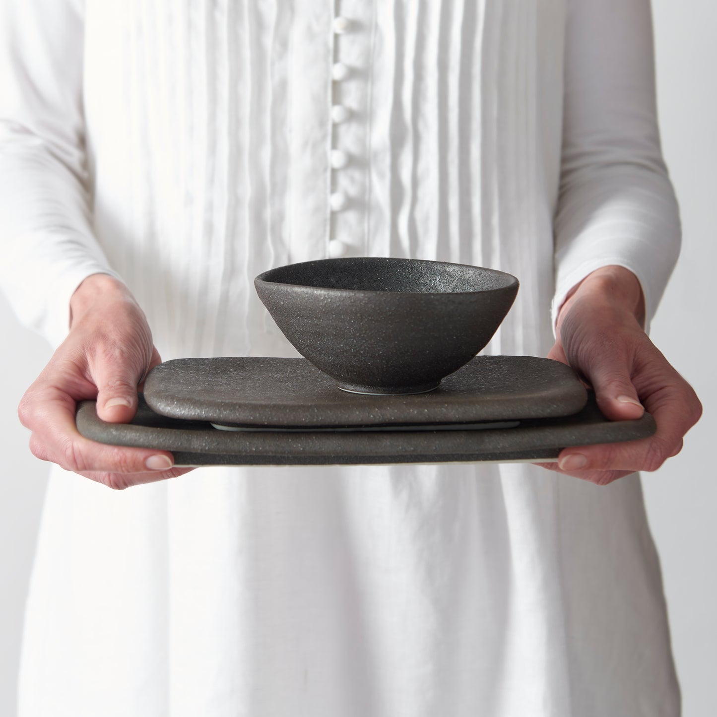 Onigiri stone slab high rim 25cm