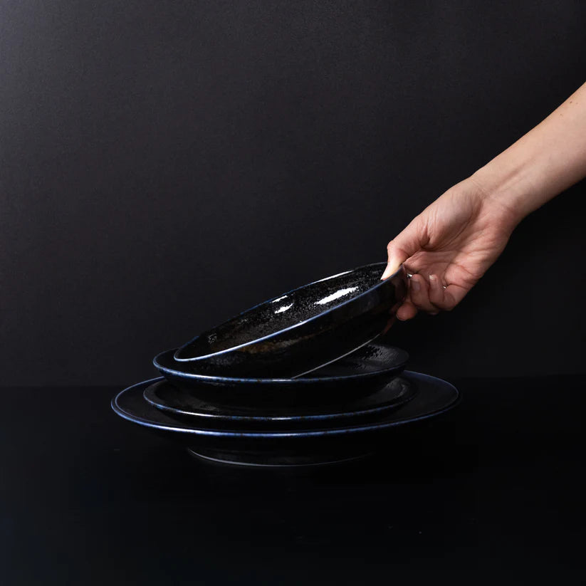 Midnight Pearl Thick Edge Dinner Plate 25cm