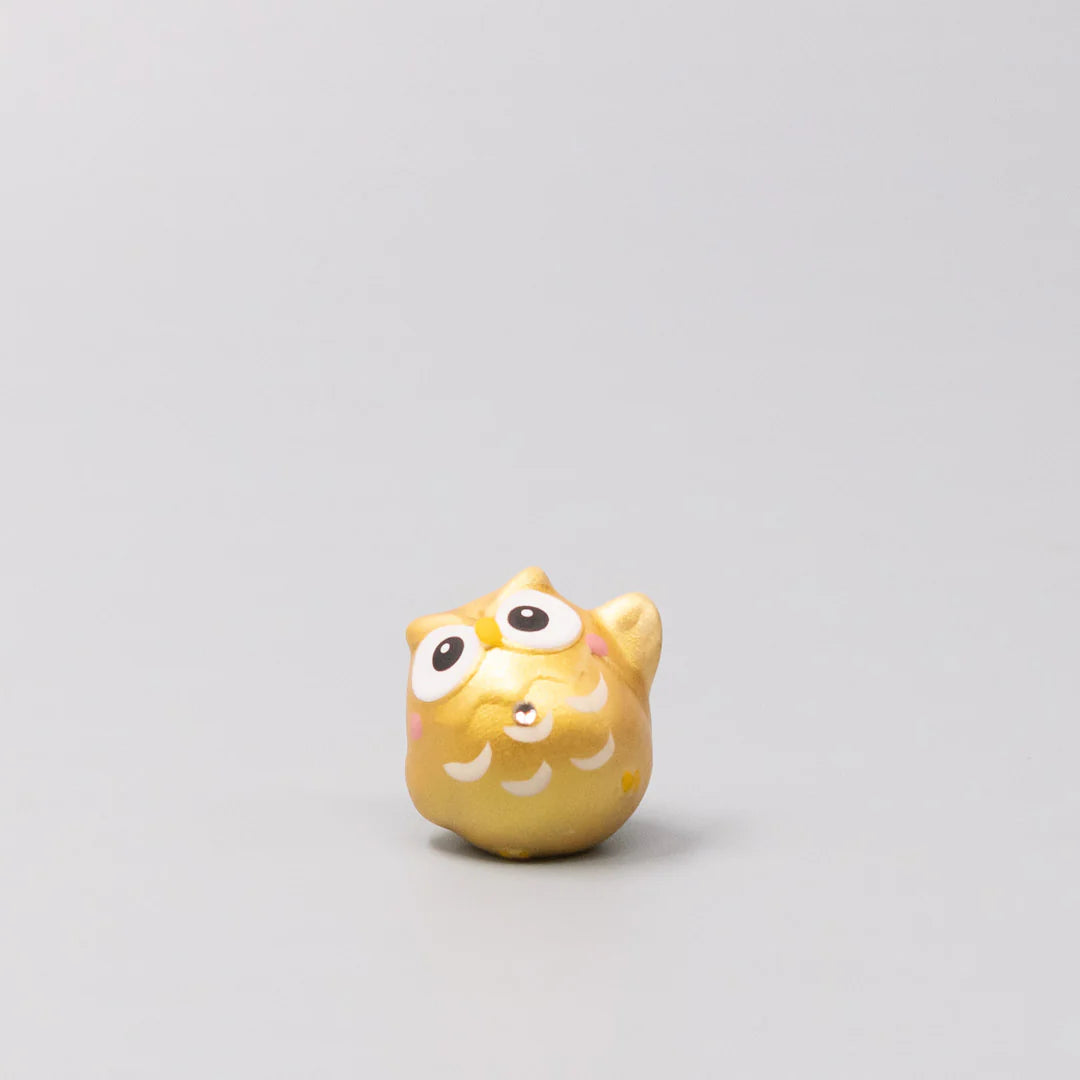 Okimono Gold Lucky Owl