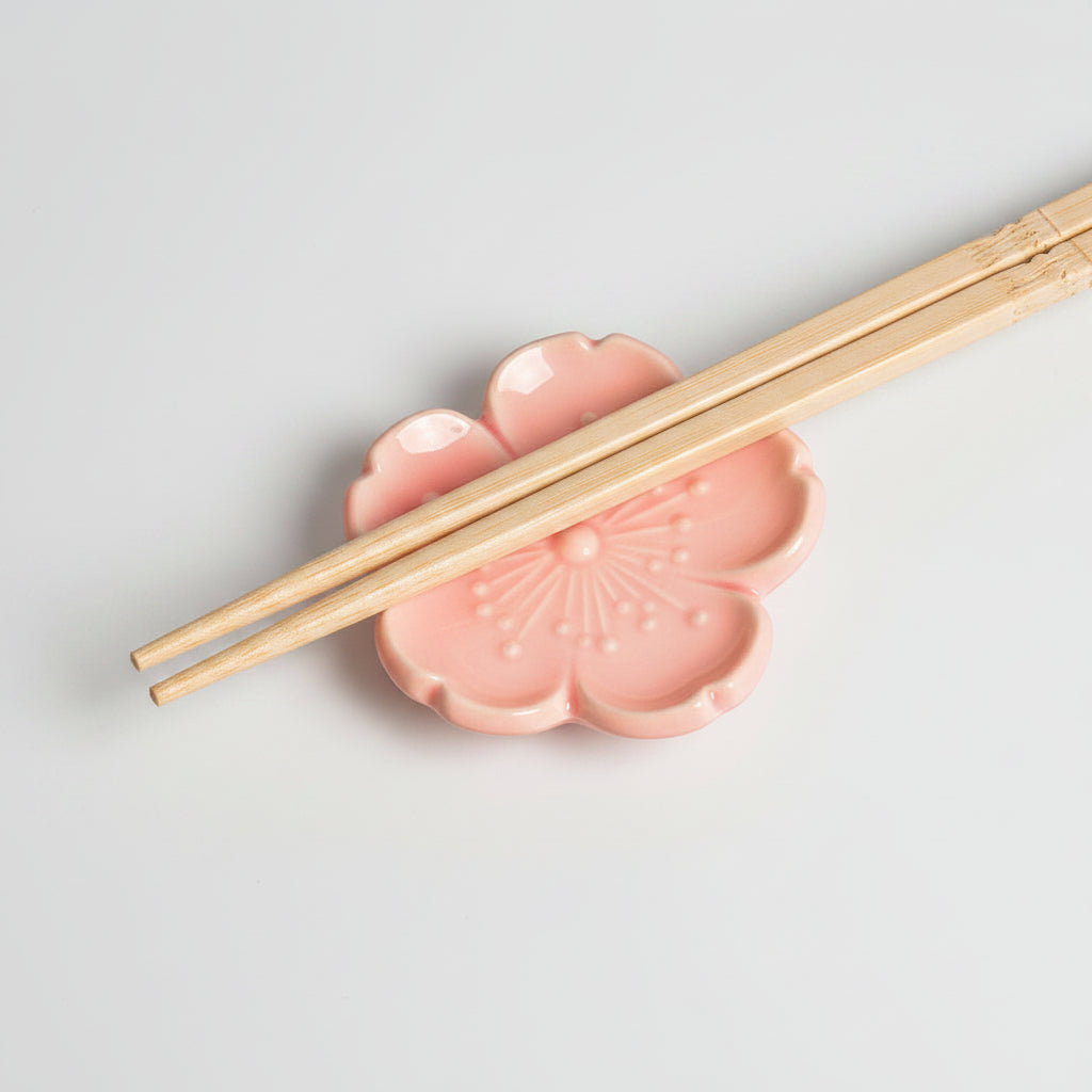 Pink Sakura Chopstick Pebble Rest