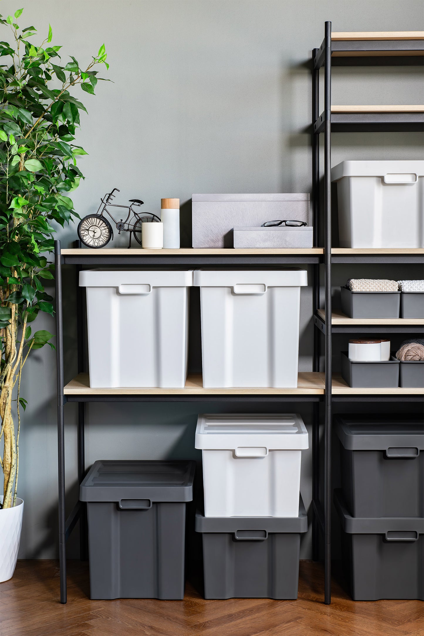 Like-it Store-Up Deep Storage Container 35L with Tray - Black