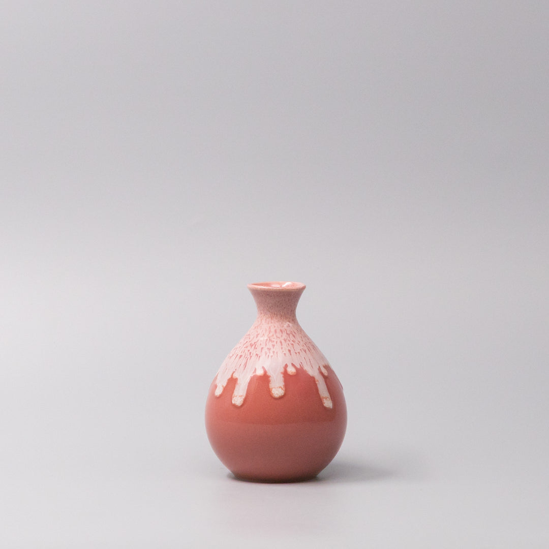 Sake Jug Pink White Drip 300ml