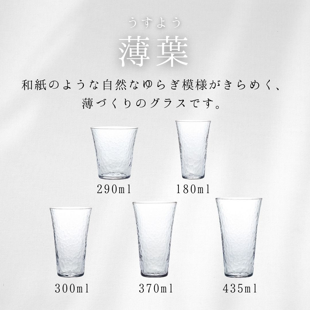 Toyo-Sasaki Usuyo HS Platinum Washi Rocks Glass 290ml