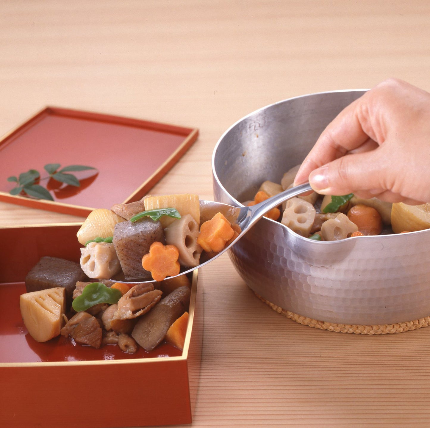 Tsubame Mirror Polished Stainless Steel Multi-Purpose Cooking Spoon 24cm