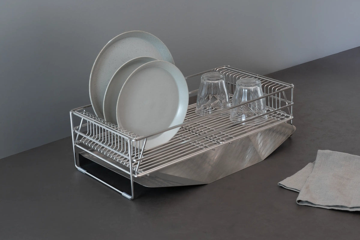 Wahei Enzo Stainless Steel Dish Drainer Rack Set