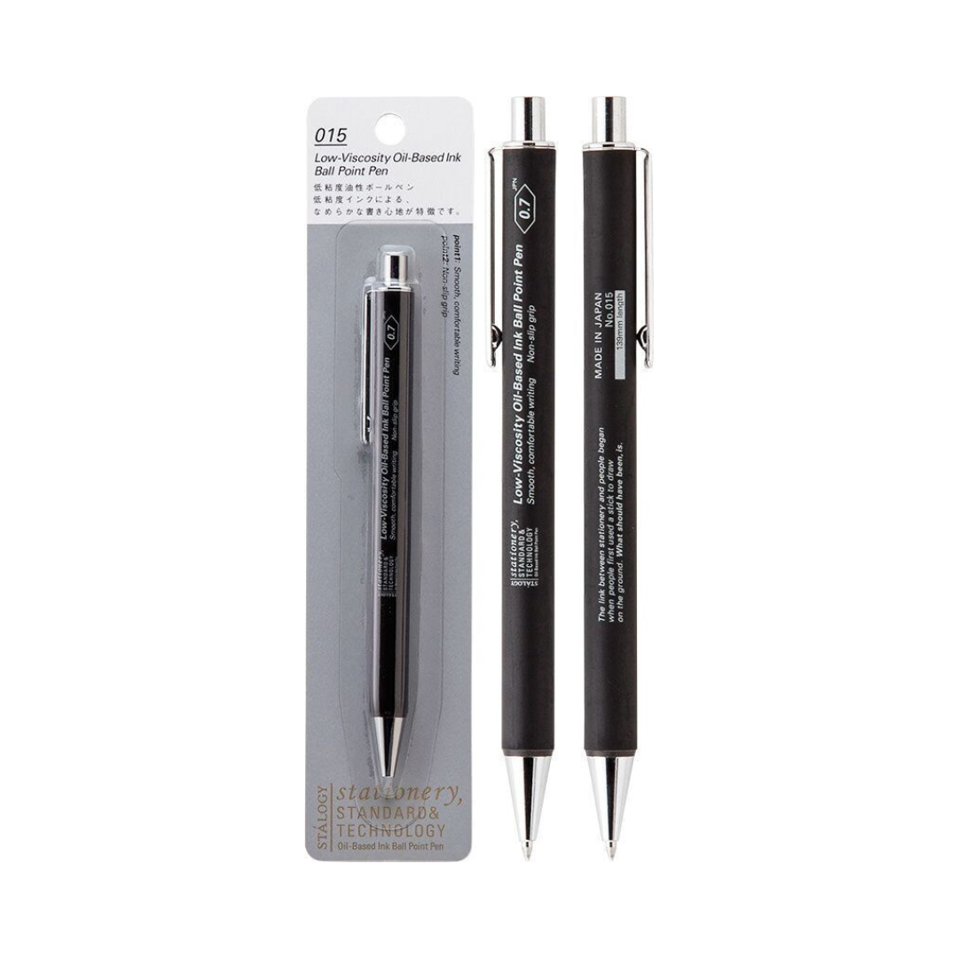 Stalogy Smooth Low-Viscosity Ballpoint Pen 0.7mm, Black