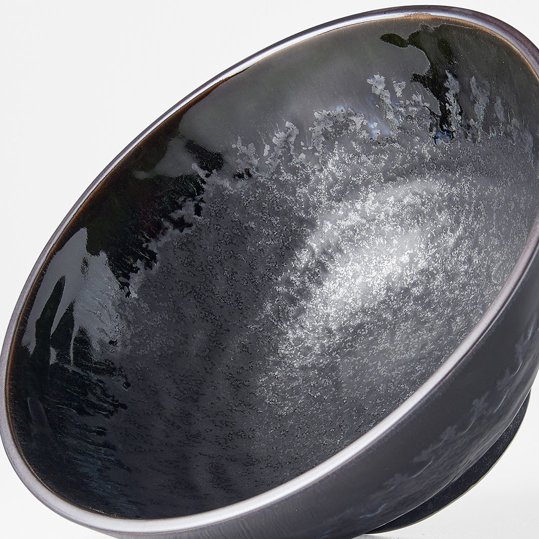 Matt W'Shiny Black Edge udon bowl 19cm