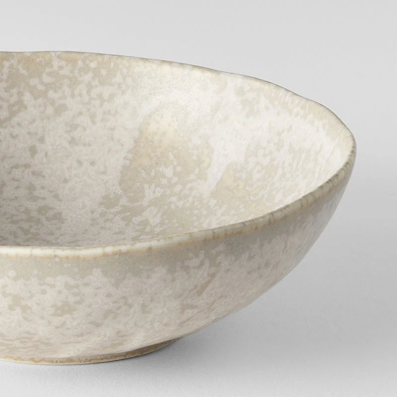 White Fade open oval bowl 16cm