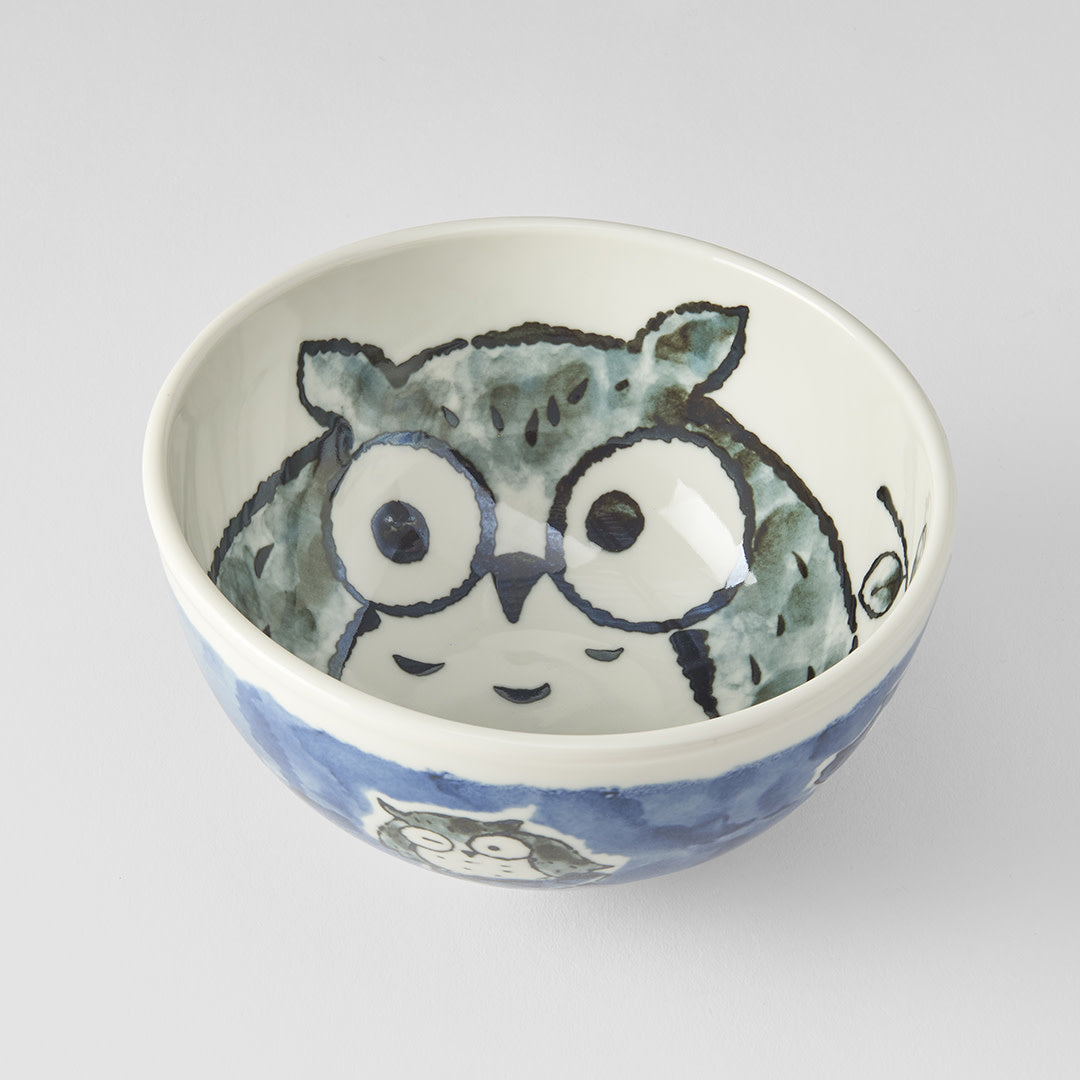 Kids bowl blue owl design 16cm