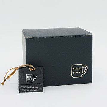 CHIPS Stack Splash Navy & White Gift Boxed Mug with Handle 280ml