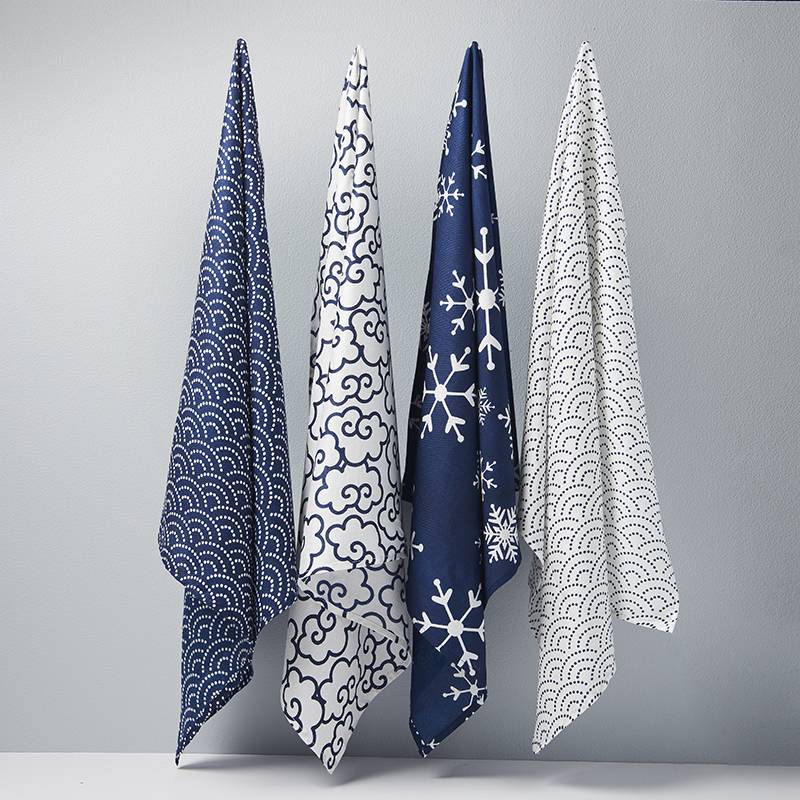 White reusable Furoshiki wrap 55cm