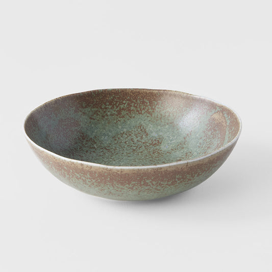 Green Fade medium oval bowl 17cm