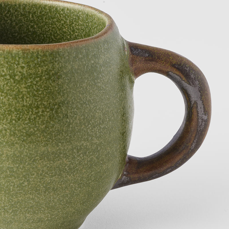 Mug with handle rounded olive 300ml
