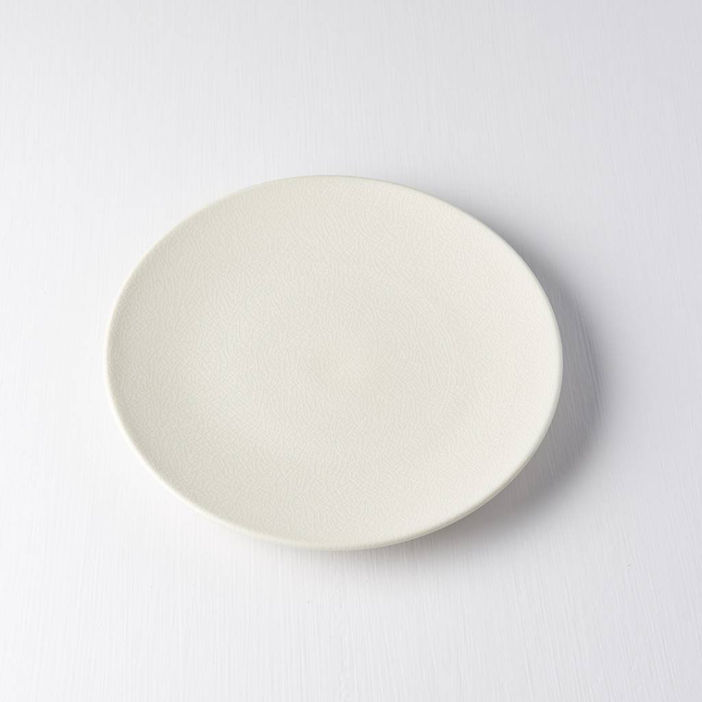 Ivory Crazed round plate 22cm