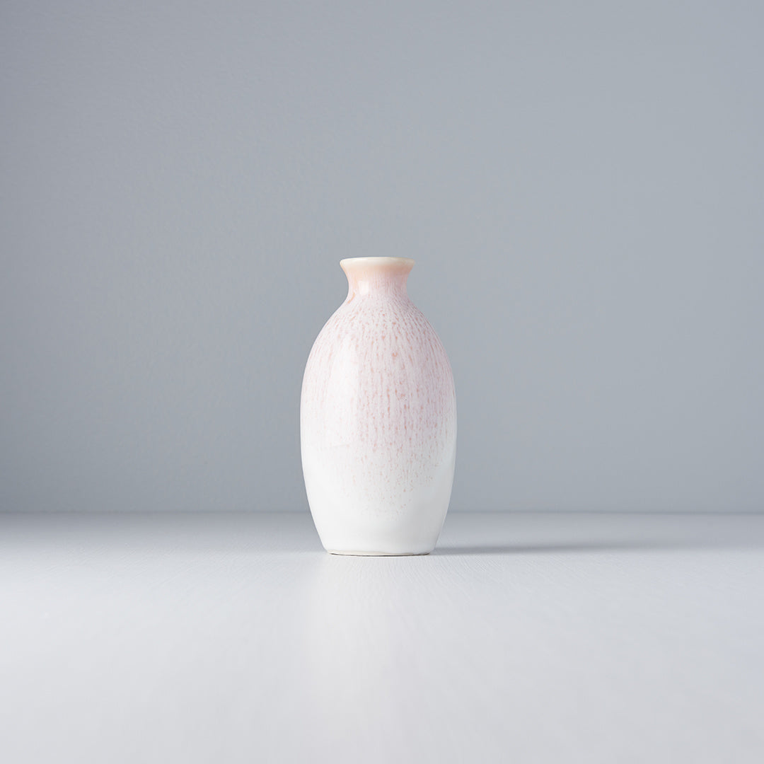 Sake jug white and pink 13.5cm