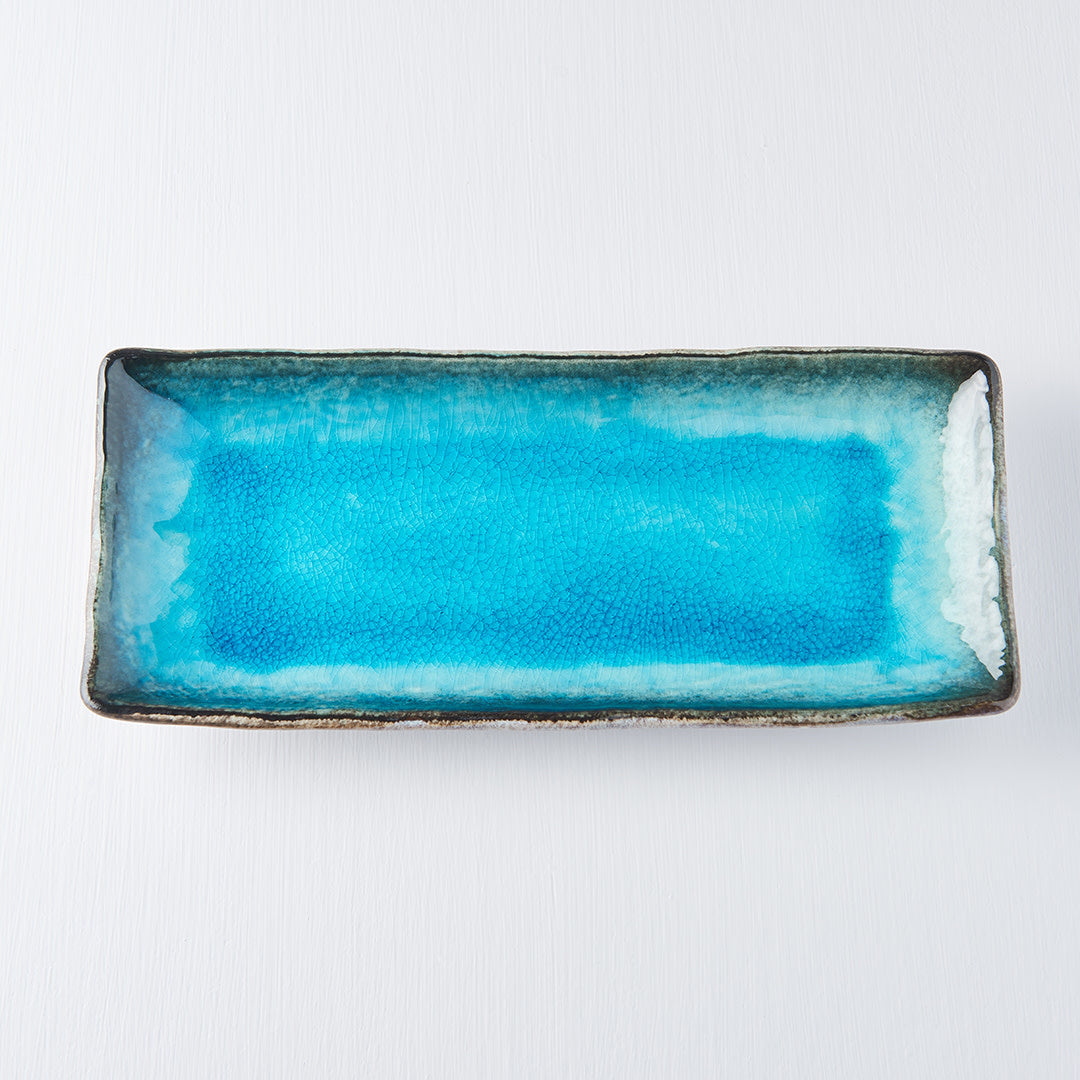 Sky Blue sashimi plate 28cm