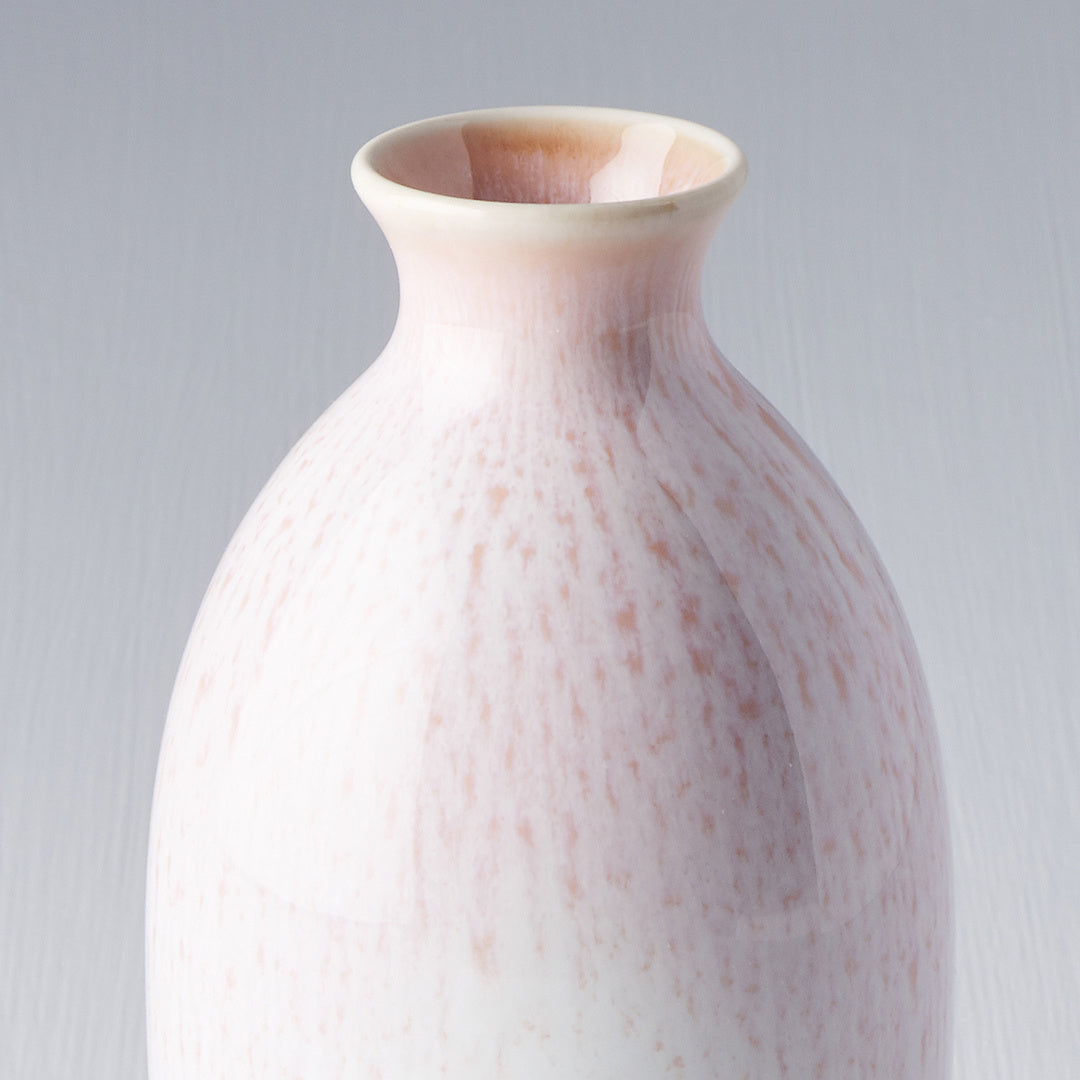 Sake jug white and pink 13.5cm