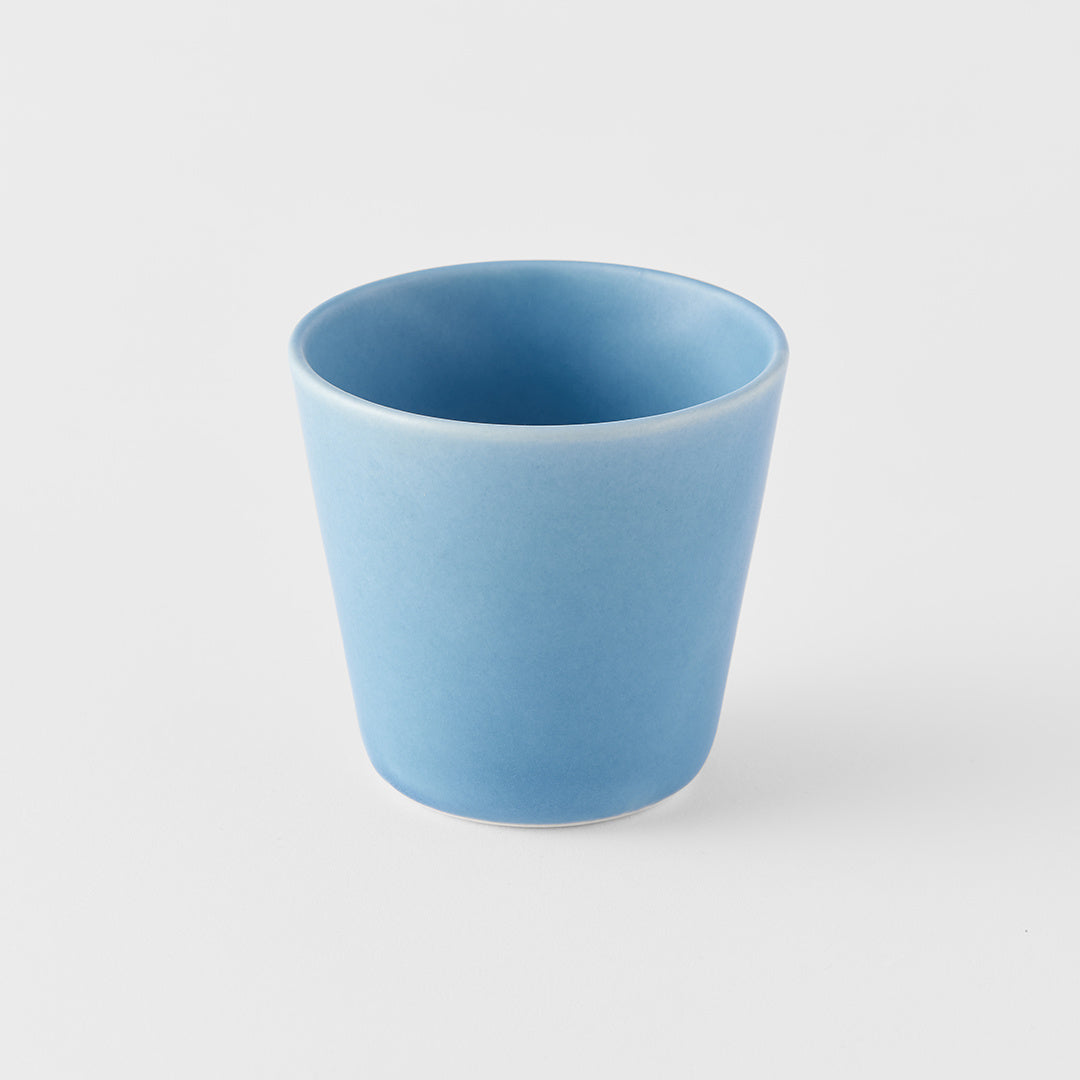 Blue V-shape teacup 7.5cm