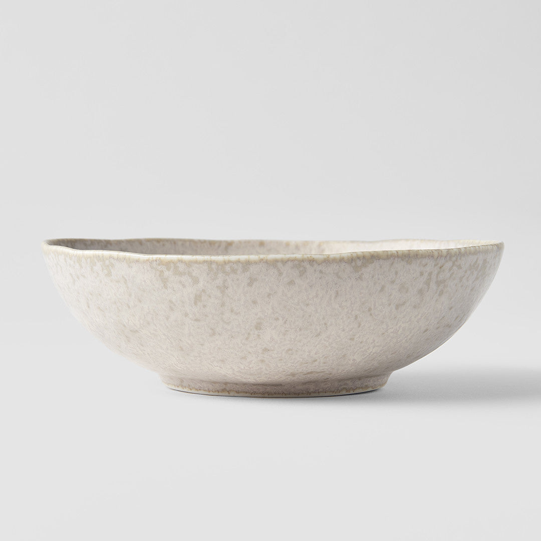 White Fade open oval bowl 17cm