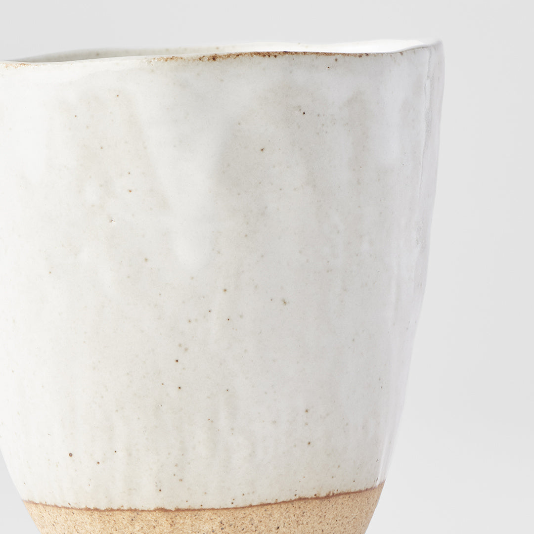 Lopsided mug white & bisque 275ml