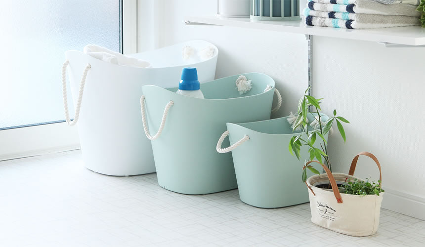 Hachiman Balcolore M Storage Basket 19L - Light Blue