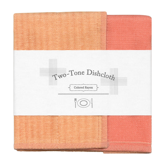 Two-Tone Dishcloth - Apricot