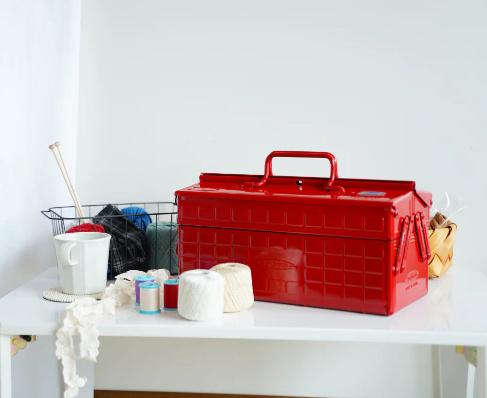 Toyo Steel Cantilever Toolbox ST-350 Red