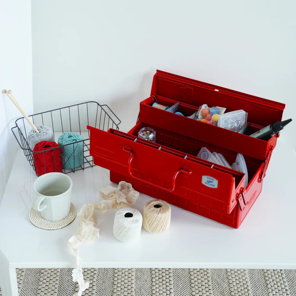 Toyo Steel Cantilever Toolbox ST-350 Red