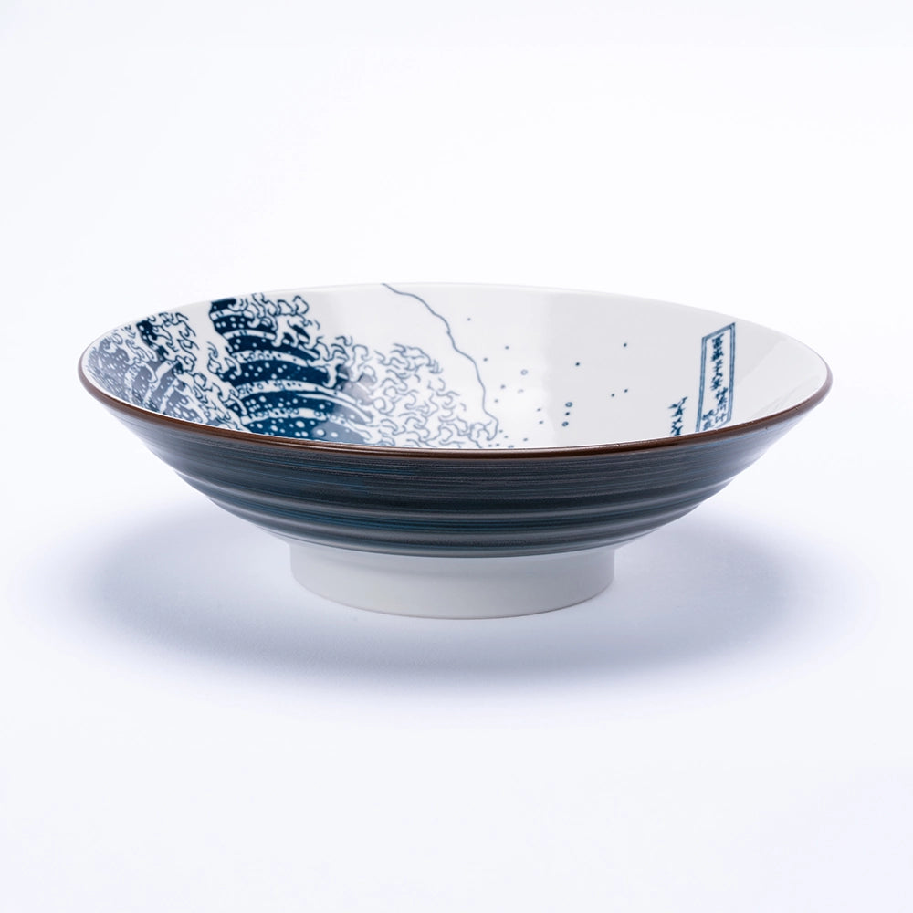 Great Wave Blue Ramen Bowl 24cm