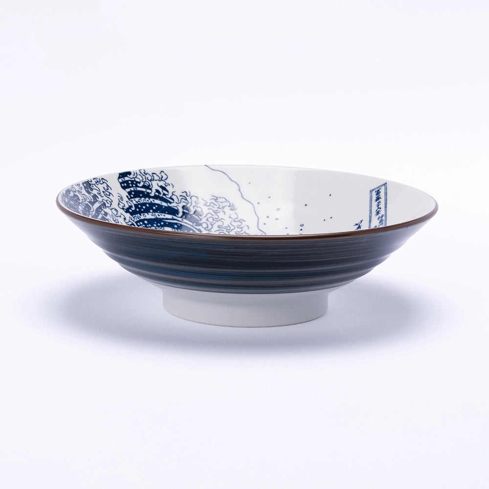 Great Wave Blue Ramen Bowl 24cm