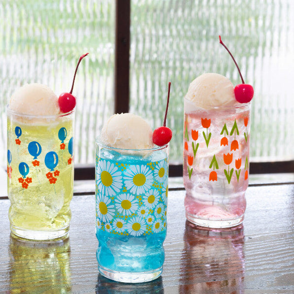 Aderia Retro Blooming Flowers Gift Box Glass Tumbler 270ml
