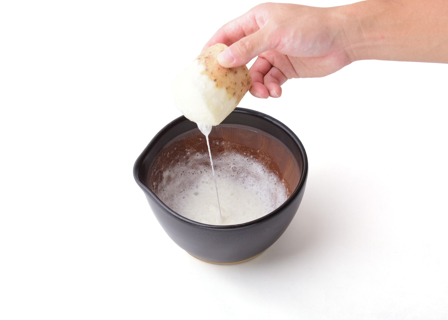 Motoshige Japanese Suribachi Black Mortar & Pestle Set 18cm