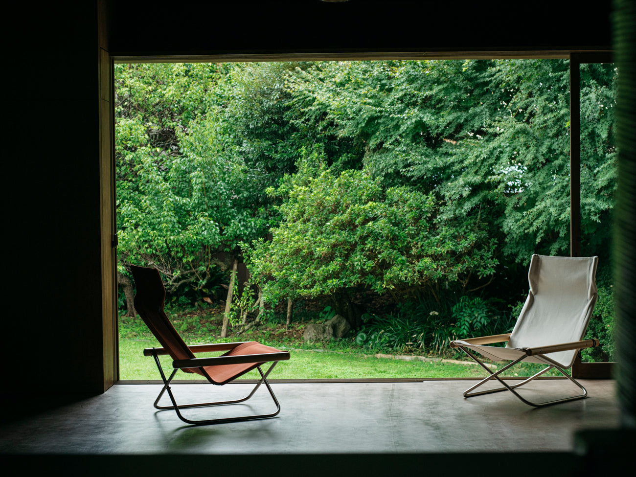 Nychair X Japanese Folding Lounge Chair - Natural Grey