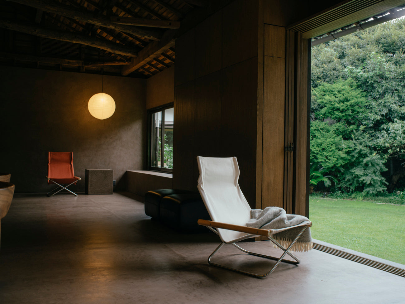 Nychair X Japanese Folding Lounge Chair - Natural Grey