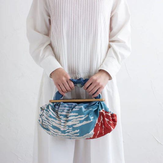 Furoshiki Patchin Bag M Organic - South Wind, Clear Sky Navy Blue