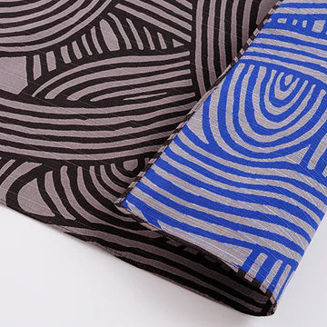 Furoshiki Isa monyo Reversible - Knot Dark Grey Blue 48cm
