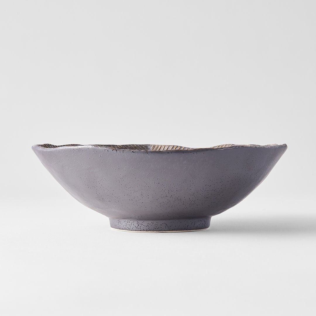Akane Grey offcentre Japanese bowl 24cm