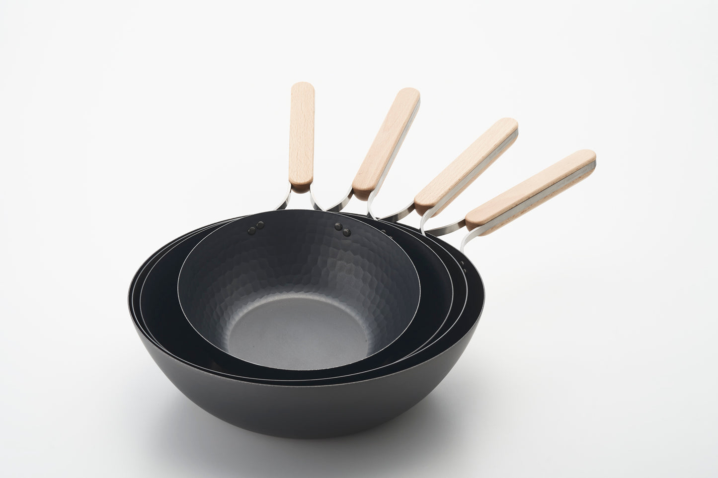 Nitrided Carbon Steel Wok Pan 32cm